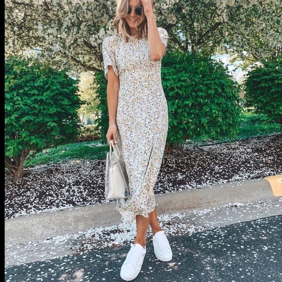 3. AFRM Janice Mini Leopard Print Midi Dress Size M - Picture 4 of 9